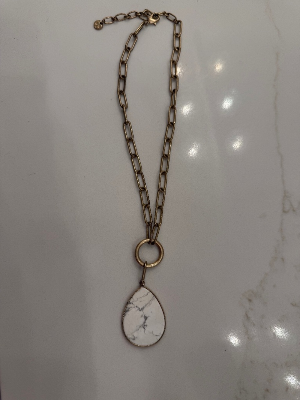 Gold and White Necklace